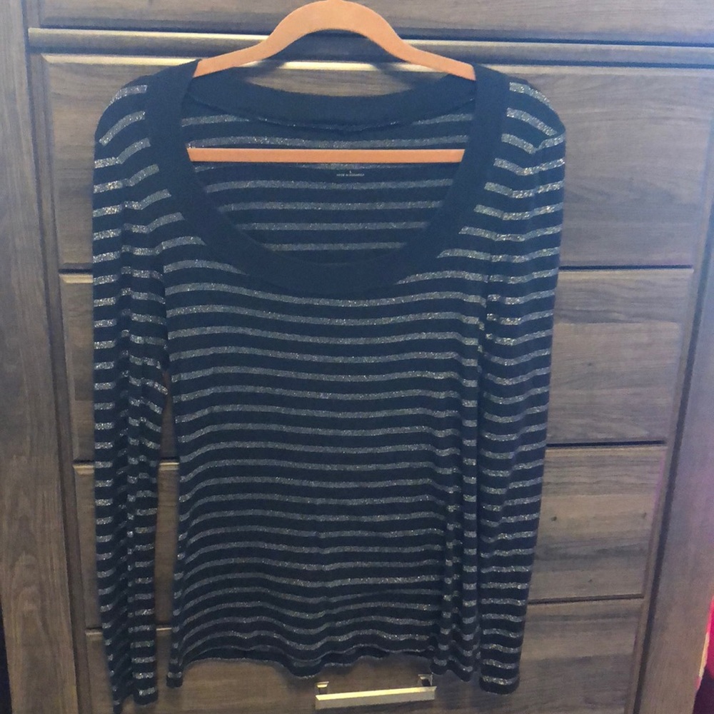 Shimmer striped Express shirt